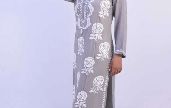 Latest Design Chikan Kurti :: Lucknowi Chikank