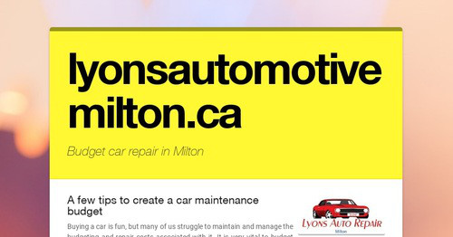 lyonsautomotivemilton.ca | Smore Newsletters